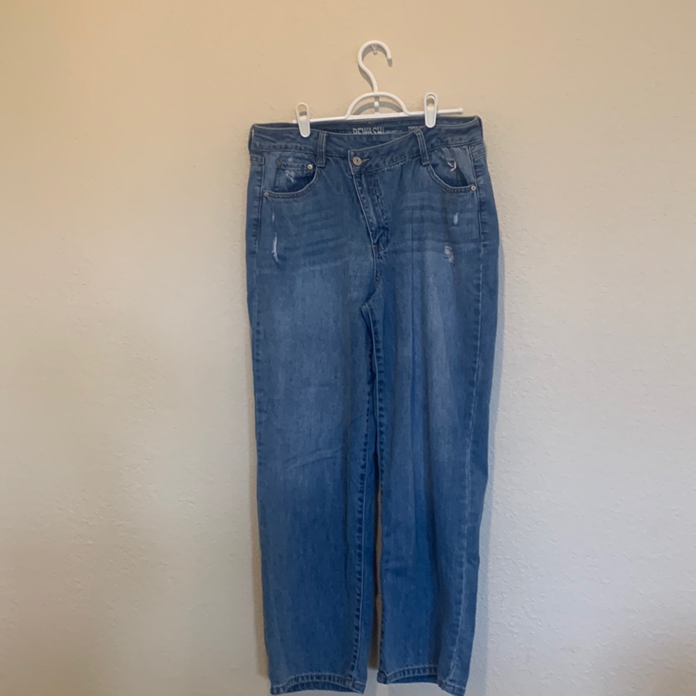 Rewash Wide Leg Crop Jeans